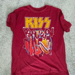 Kiss Kids Band Tee - Maroon